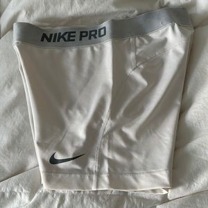 White pro shorts